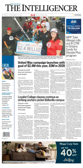 Cover of The Intelligencer (Belleville)