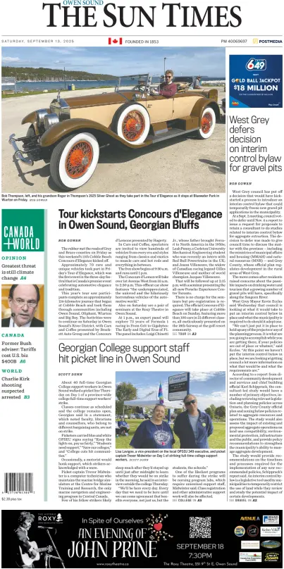 Cover of The Sun Times (Owen Sound)