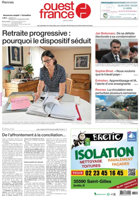 Cover of Ouest France (Rennes)