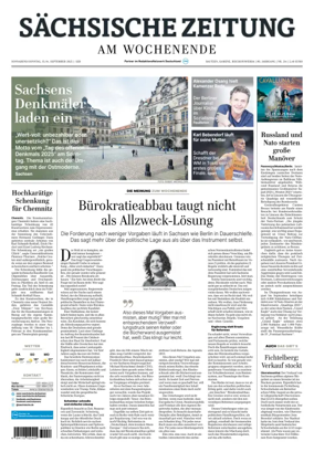 Cover of Sächsische Zeitung (Bautzen- Bischofswerda)
