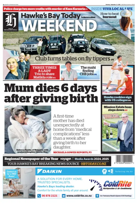 Cover of Hawke's Bay Today