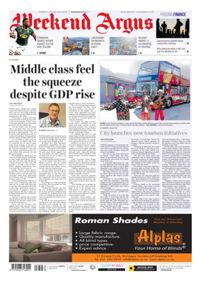 Cover of Weekend Argus (Saturday Edition)