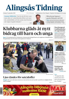 Cover of Alingsås Tidning
