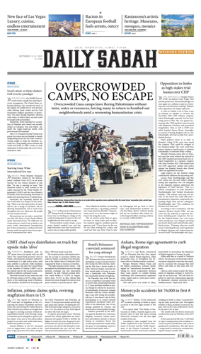 Cover of Daily Sabah (Turkey)