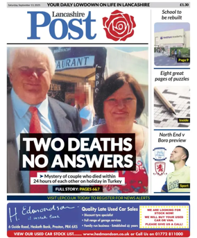Cover of Lancashire Evening Post