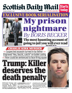 Cover of Scottish Daily Mail