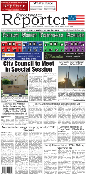Cover of Sweetwater Reporter