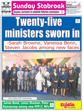 Cover of Stabroek News Sunday
