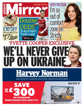 Cover of Sunday Mirror (Northern Ireland)