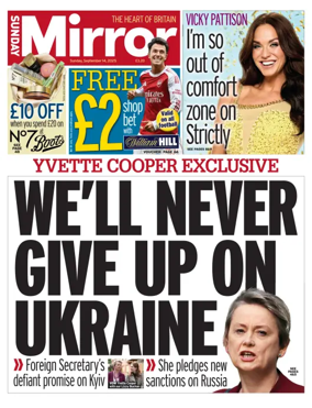 Cover of Sunday Mirror