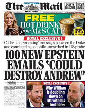 Cover of The Scottish Mail on Sunday