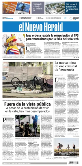 Cover of El Nuevo Herald (Sunday)