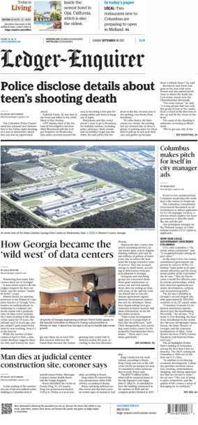 Cover of Ledger-Enquirer (Sunday)