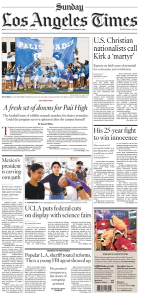 Cover of Los Angeles Times (Sunday)