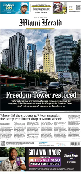 Cover of Miami Herald (Sunday)