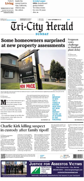 Cover of Tri-City Herald (Sunday)