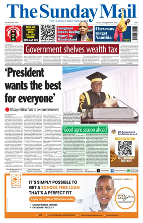 Cover of The Sunday Mail (Zimbabwe)