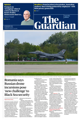 Cover of The Guardian Australia