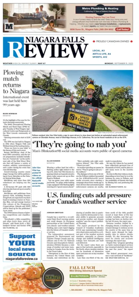 Cover of The Niagara Falls Review