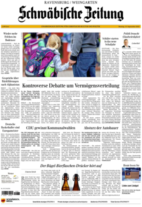 Cover of Schwaebische Zeitung (Ravensburg / Weingarten)