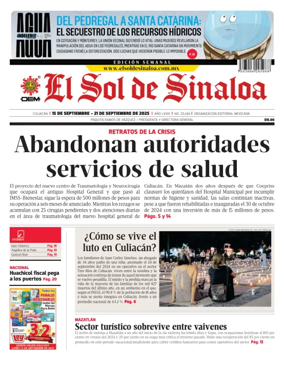Cover of El Sol de Sinaloa