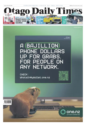 Cover of Otago Daily Times