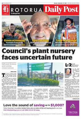 Cover of Rotorua Daily Post