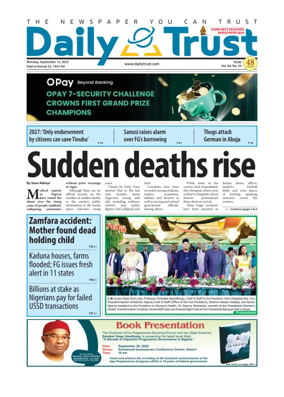 Cover of Daily Trust