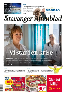 Cover of Stavanger Aftenblad