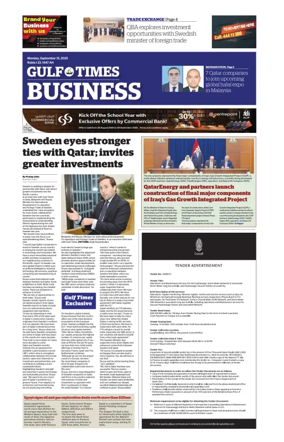 Cover of Gulf Times Business