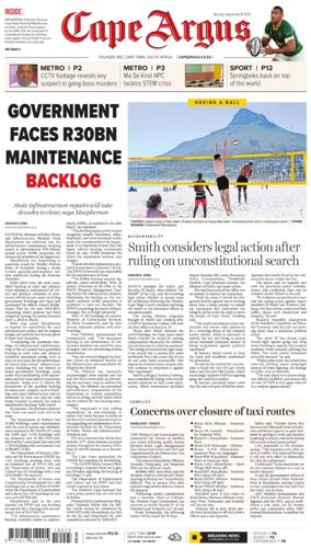 Cover of Cape Argus (PM Edition)