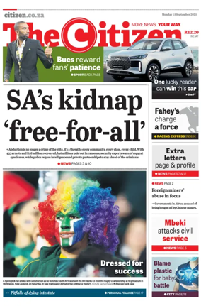 Cover of The Citizen (KZN)