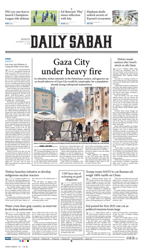 Cover of Daily Sabah (Turkey)