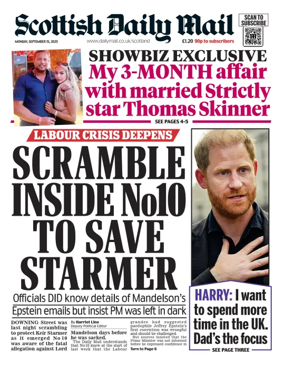 Cover of Scottish Daily Mail