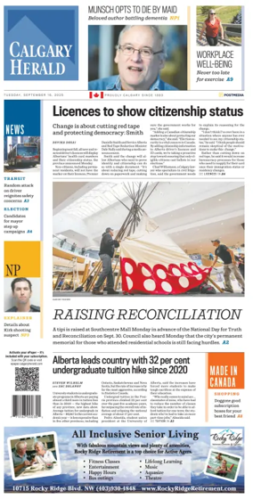 Cover of Calgary Herald
