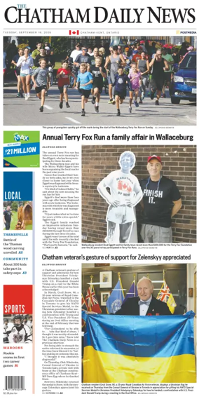Cover of The Chatham Daily News