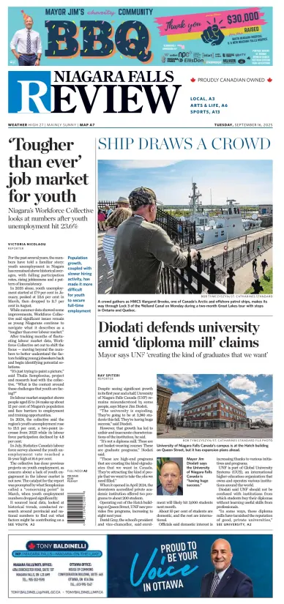 Cover of The Niagara Falls Review