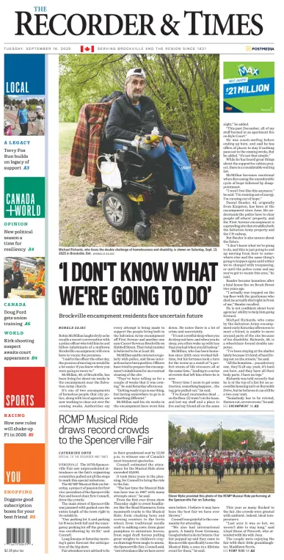 Cover of The Recorder & Times (Brockville)