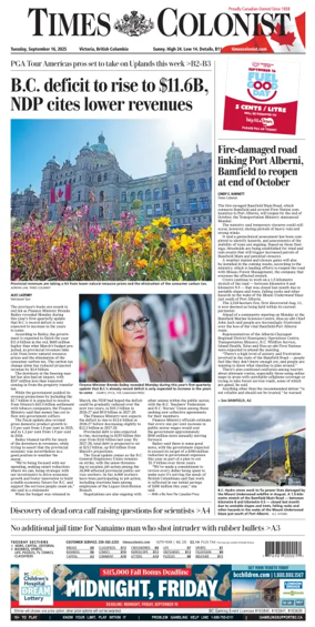 Cover of Times Colonist