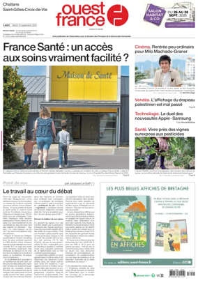 Cover of Ouest France (Challans / Saint-Gilles-Croix-de-Vie)