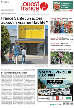 Cover of Ouest France (Guingamp)