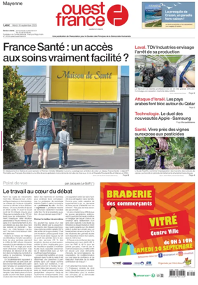 Cover of Ouest France (Laval)