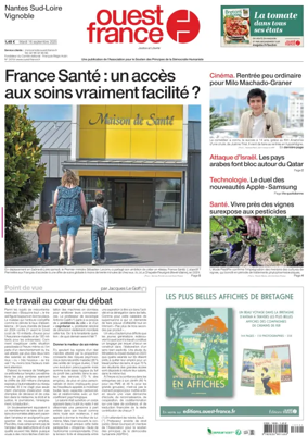 Cover of Ouest France (Nantes / Sud-Loire / Vignoble)