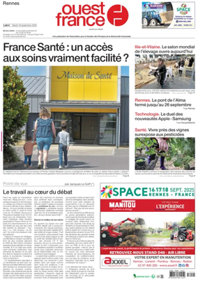 Cover of Ouest France (Rennes)