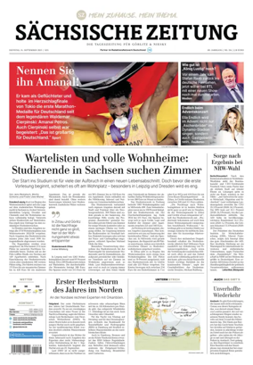 Cover of Sächsische Zeitung  (Görlitz)
