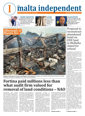 Cover of Malta Independent