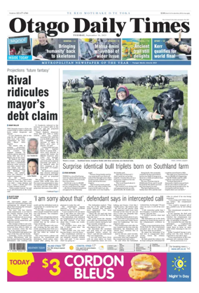 Cover of Otago Daily Times