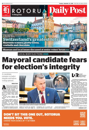 Cover of Rotorua Daily Post