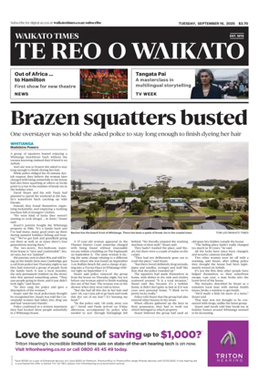Cover of Waikato Times