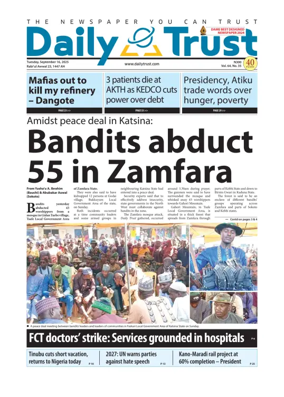 Cover of Daily Trust